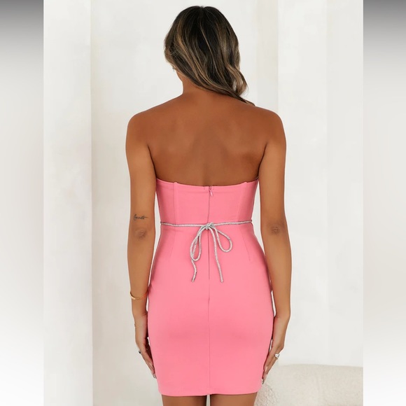 Dreams Of Sparkle Mini Dress Pink - Picture 3 of 13